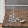 White Farmhouse Paper Towel Holder