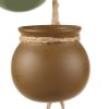 Set of 4 Terra Cotta Hanging Mini Planters for Garden Decor